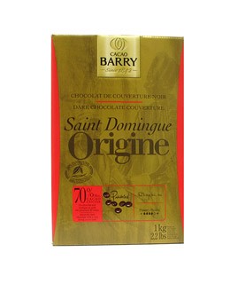 Schockolade: Schwarze Kuvertüre aus Santo Domingo 70% - Barry