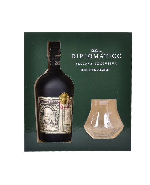 Schachtel Diplomatico Reserva Exclusiva - mit zusätzlichen 2 Gläsern - Diplomatico