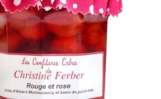 Rote und rosa Konfitüre - Sauerkirsche aus dem Elsass und rosa Pfefferkörner - Christine Ferber