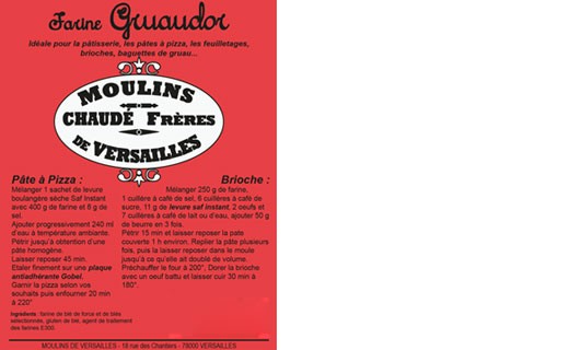 Gruaudor Mehl für Pizza und Brötchen - Typ 55 - Moulins de Versailles