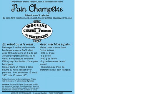 Mehl für Champetre Brot - Moulins de Versailles