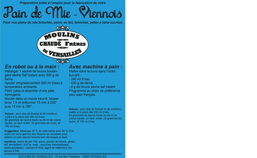 Mehl für Toastbrot/ Viennois Brot - Moulins de Versailles