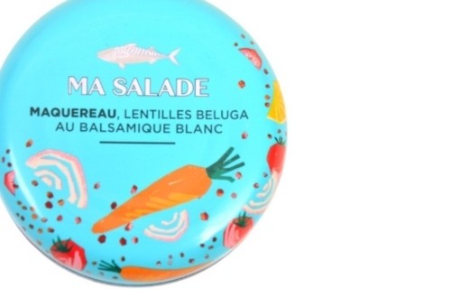 Makrelensalat und Beluga-Linsen mit weißem Balsamico-Essig - La Belle-Iloise